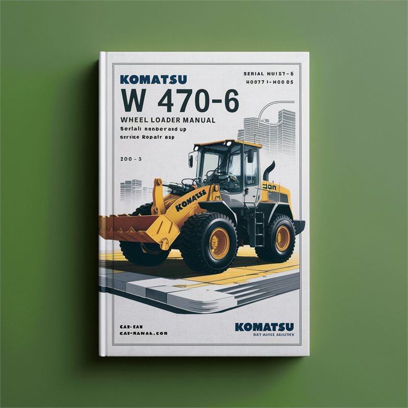 Komatsu WA470-6 WA480-6 Wheel Loader Service Repair Manual (Serial Number: H50051 and up H60051 and up) 