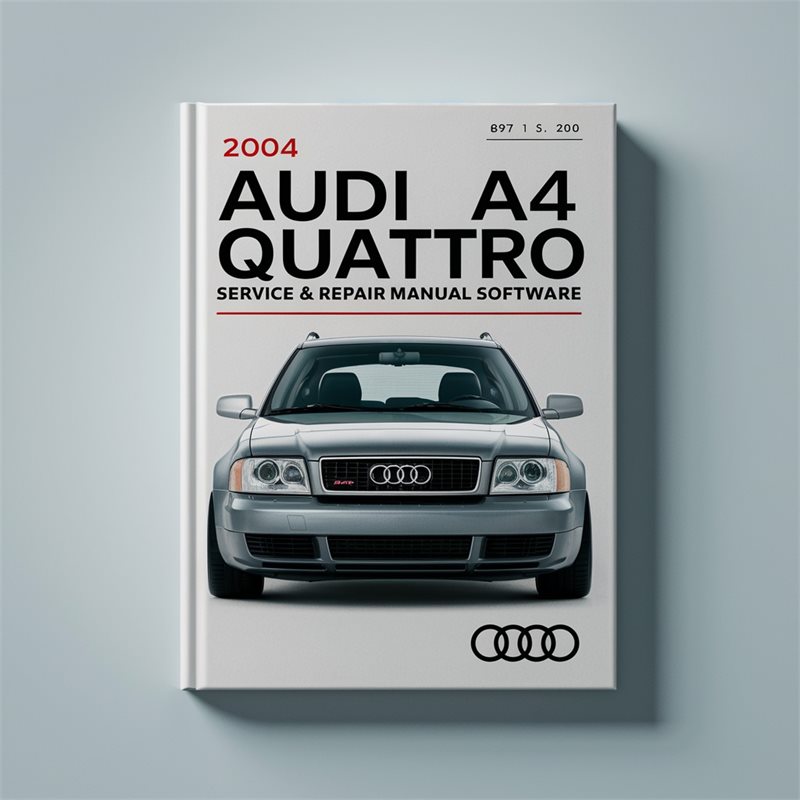 2004 Audi A4 Quattro Service & Repair Manual Software 