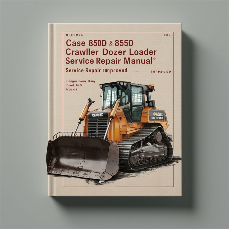 Case 850D 855D Crawler Dozer Loader Service Repair Manual-Improved-PDF 