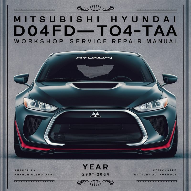 Mitsubishi Hyundai d04fd-taa engine Workshop Service Repair Manual 