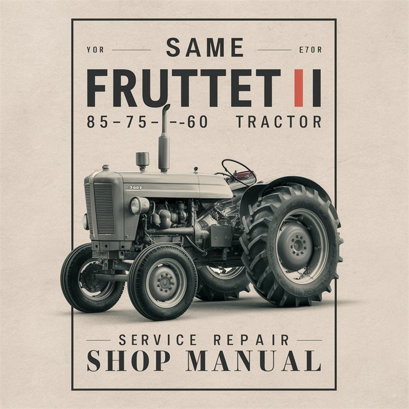 Same Frutteto II 85-75-60 Tractor Service Repair Shop Manual 