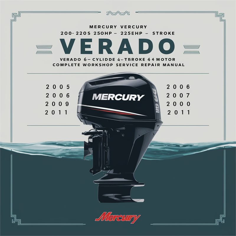 Mercury 200-350hp Verado 6-Cylinder 4-Stroke Outboard Motor Workshop Service Repair Manual 2005-2011