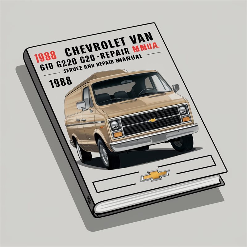 1988 Chevrolet Van G10 G20 G30 Service and Repair Manual 