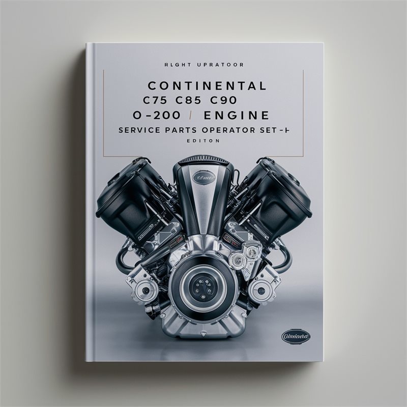 Continental C75 C85 C90 O-200 Engine Service Parts Operator -6- ManualS SET-PDF 