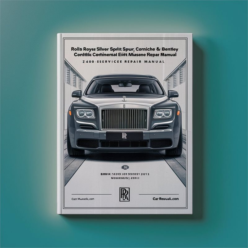 Rolls Royce Silver Spirit Spur Corniche & Bentley Continental Eight Mulsanne Turbo R TSD4400 Service Repair Manual-PDF 