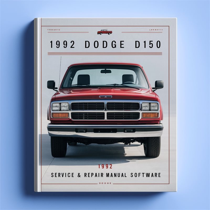 1992 Dodge D150 Service & Repair Manual Software 