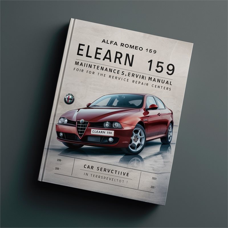 Alfa Romeo 159 ELEARN Maintenance Service Repair Manual For THE CAR Service CENTERS 
