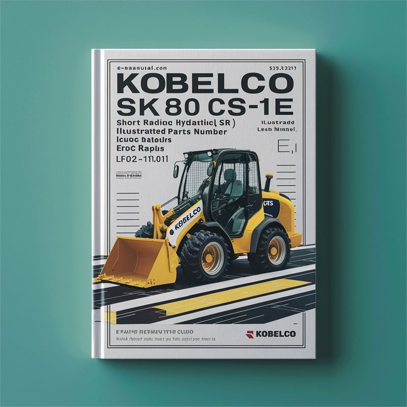 Kobelco SK80CS-1E Short Radius Compact Hydraulic Mini Excavator Illustrated Parts List Manual