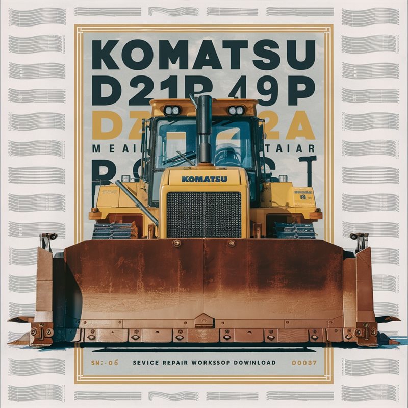 Komatsu D20A-6, D20P-6, D20P-6A, D20PL-6, D20PLL-6, D20S-6, D20Q-6, D21A-6, D21E-6, D21P-6, D21P-6A, D21P-6B, D21PL-6, D21S-6, D21S-6A, D21Q-6 Dozer Bulldozer Service Repair Workshop Manual (SN: 60001an)