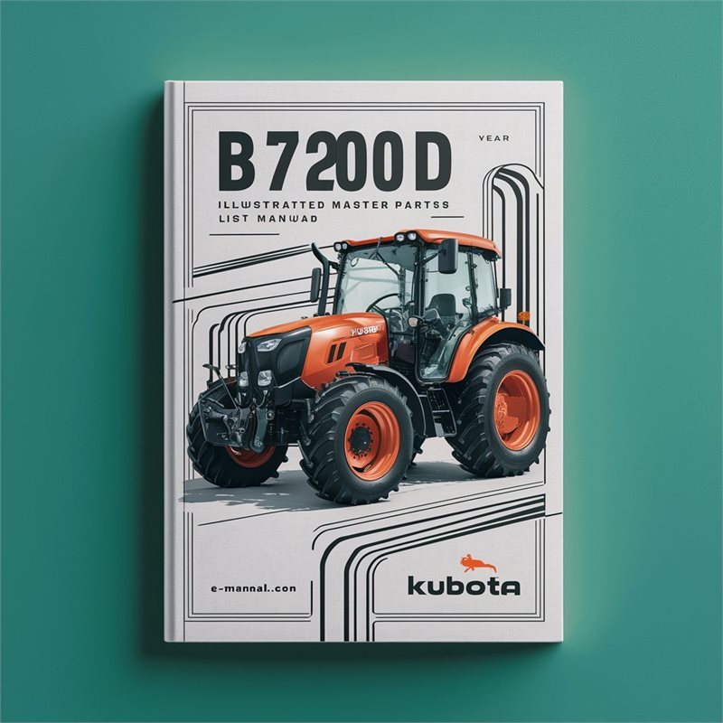 Kubota B7200D Tractor Illustrated Master Parts List Manual 
