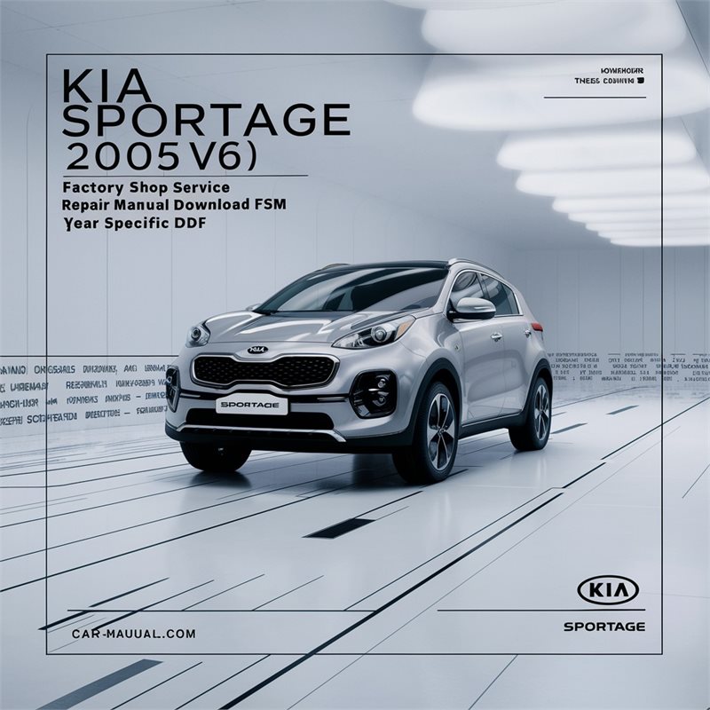 KIA Sportage 2005 V6 (2.7L) OEM Factory Shop Service Repair Manual  FSM  Year Specific