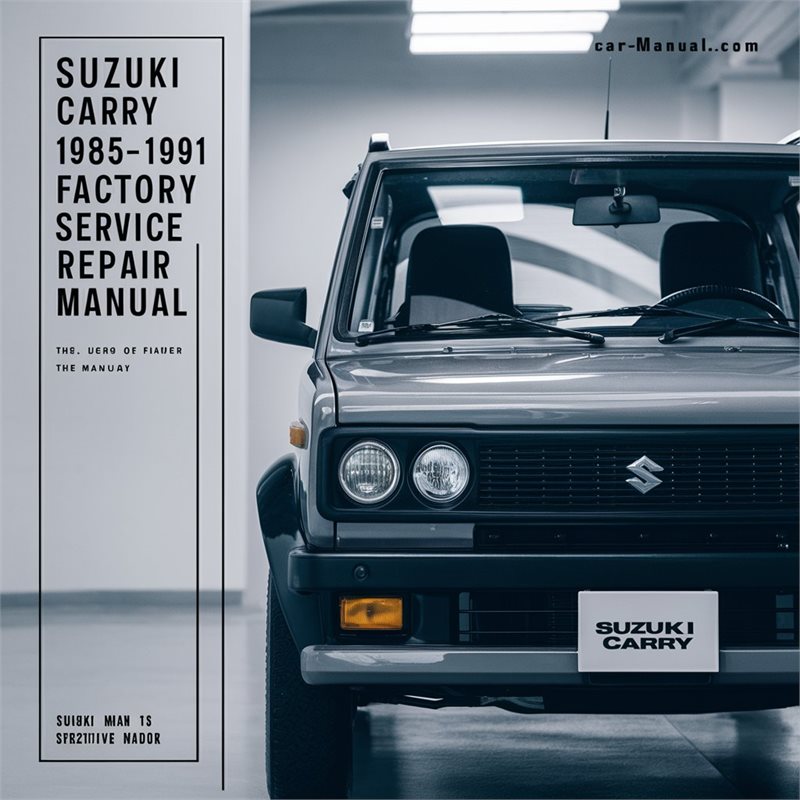 Suzuki Carry 1985-1991 Factory Service Repair Manual 