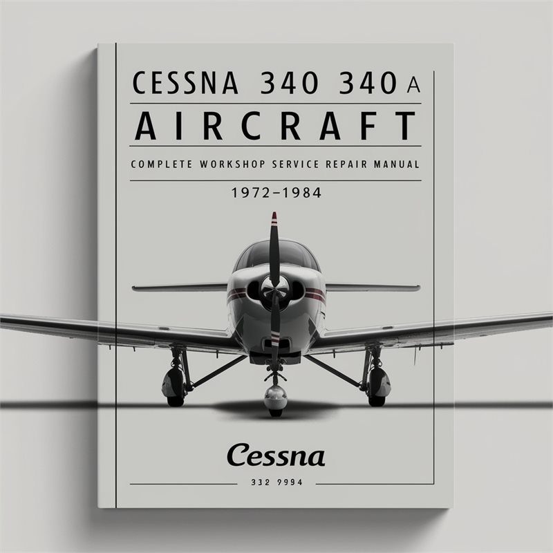 Cessna 340 340A Aircraft Complete Workshop Service Repair Manual 1972-1984