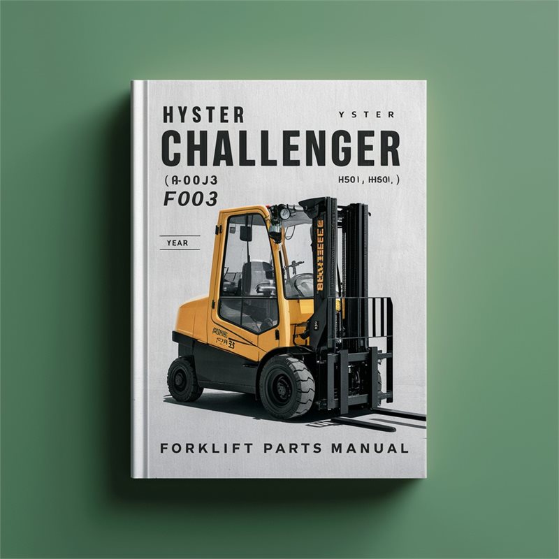 Hyster Challenger F003 (H40J H50J H60JS) Forklift Parts Manual 