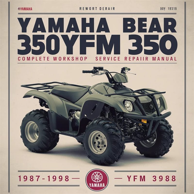 Yamaha Big Bear 350 YFM 350 ATV Complete Workshop Service Repair Manual 1987-1998