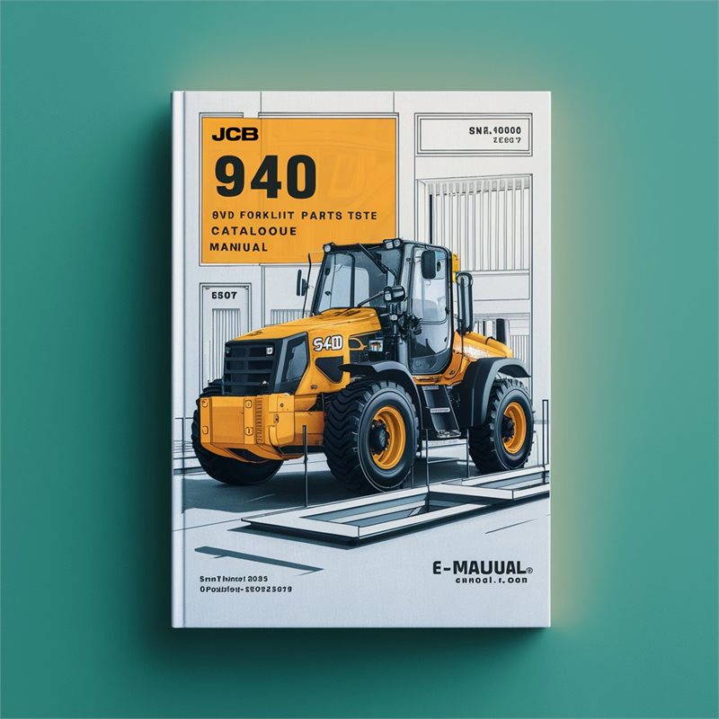 JCB 940 4WD Forklift Parts Catalogue Manual (SN: 00825400-00825483, 01280000-01281999, 01483000-01483999, 01484000-01484181, 02228008-02228489)