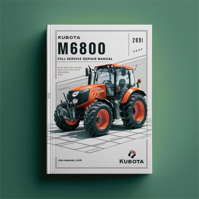 Kubota M6800 Tractor Full Service Repair Manual 