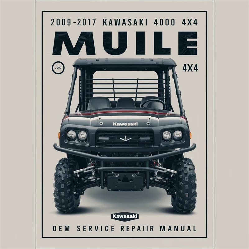 2009-2017 Kawasaki Mule 4000 4010 4x4 oem Service Repair Manual 