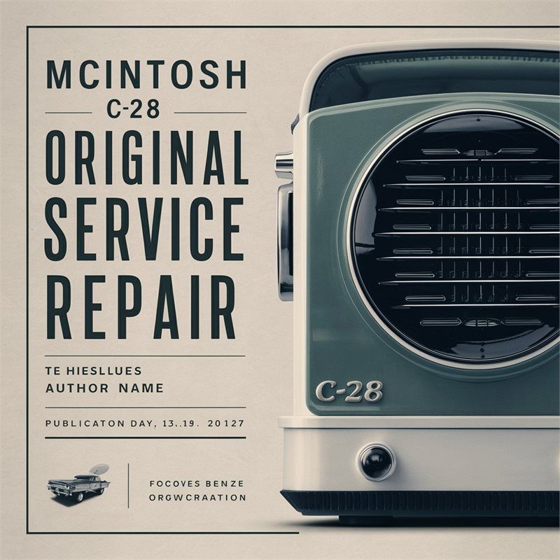 McIntosh C-28 Original Service Manual PDF Download