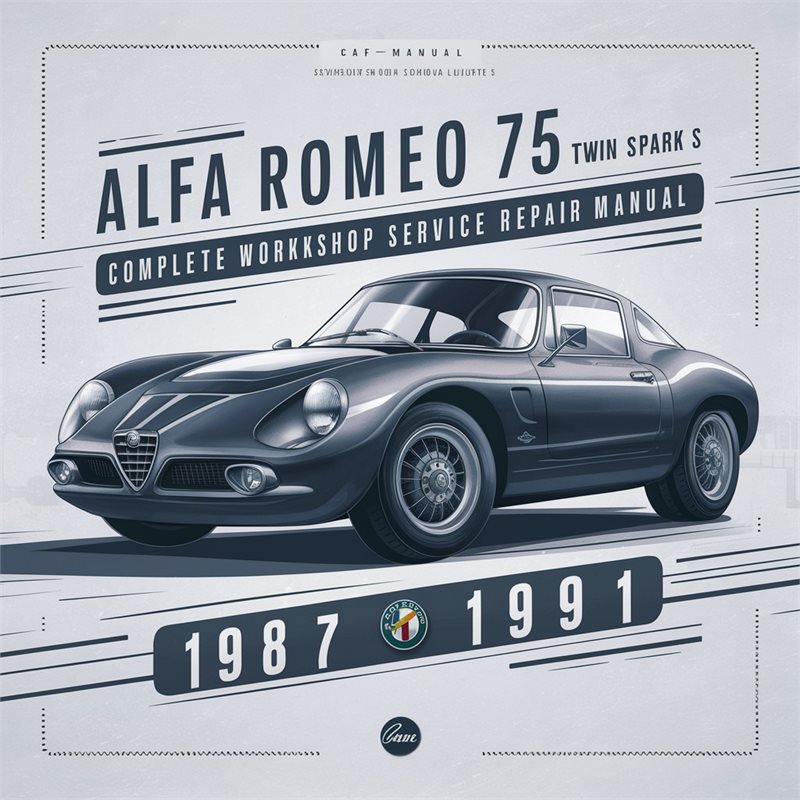 Alfa Romeo 75 Twin Spark S Complete Workshop Service Repair Manual 1987 1988 1989 1990 1991 