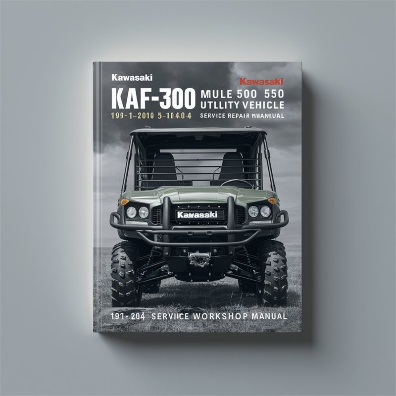 Kawasaki KAF300 Mule 500 550 Utility Vehicle 1991-2004 Service Repair Workshop Manual 