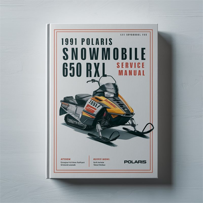 1991 Polaris Snowmobile 650 RXL Service Repair Manual 