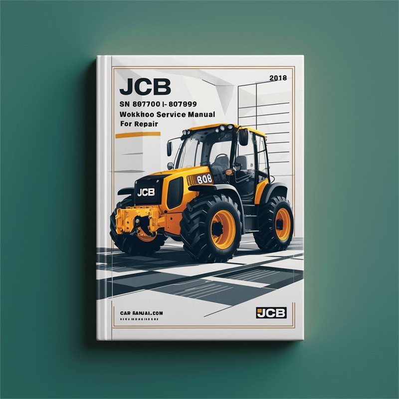 JCB 8018 SN 897000-897999 Workshop Service Manual for Repair 