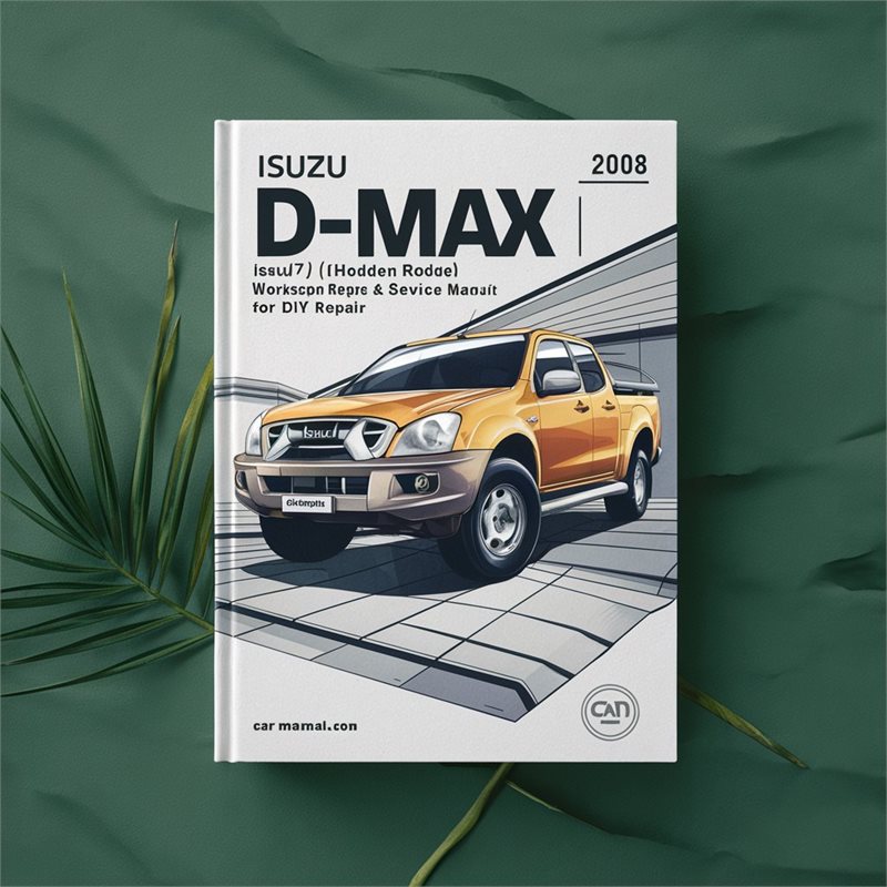 2003-2008 Isuzu D-Max (Isuzu/Holden Rodeo) Workshop Repair Service Manual PDF Download