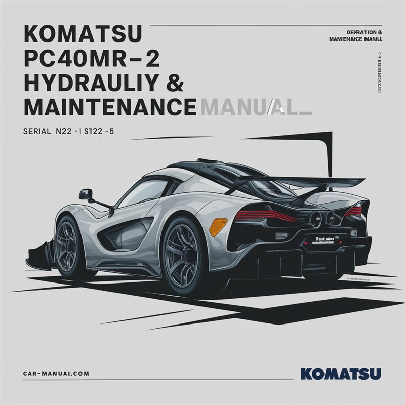 Komatsu PC40MR-2 PC50MR-2 Hydraulic Excavator Operation & Maintenance Manual (Serial Number: 8001 and up 5001 and up) 