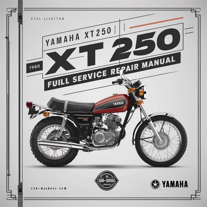 Yamaha Xt250 Xt 250 1980 Full Service Repair Manual 