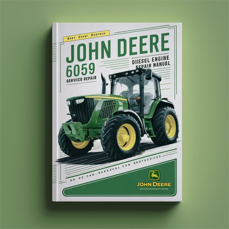 John Deere 6059 OEM Diesel Engine Service Repair Manual 