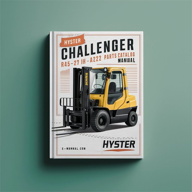 HYSTER CHALLENGER R45-27IH A222 Forklift Parts Catalog Manual 