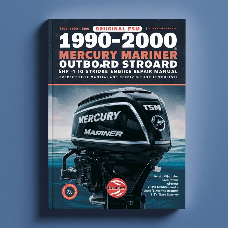 1990-2000 Mercury Mariner Outboard 5hp 1 cyl 2 stroke Engine Service Repair Manual (Original Fsm  perfect For Diy) 