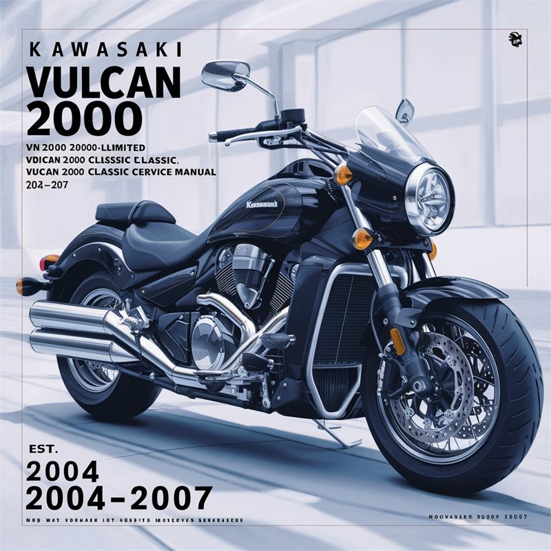Kawasaki Vulcan 2000 VN2000 Motorcycle Service Repair Manual 2004-2007
