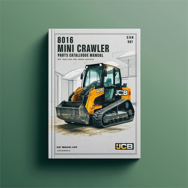 JCB 8016 Mini Crawler Excavator Parts Catalogue Manual (SN: 01155000-01155999 01505500-01506499) 