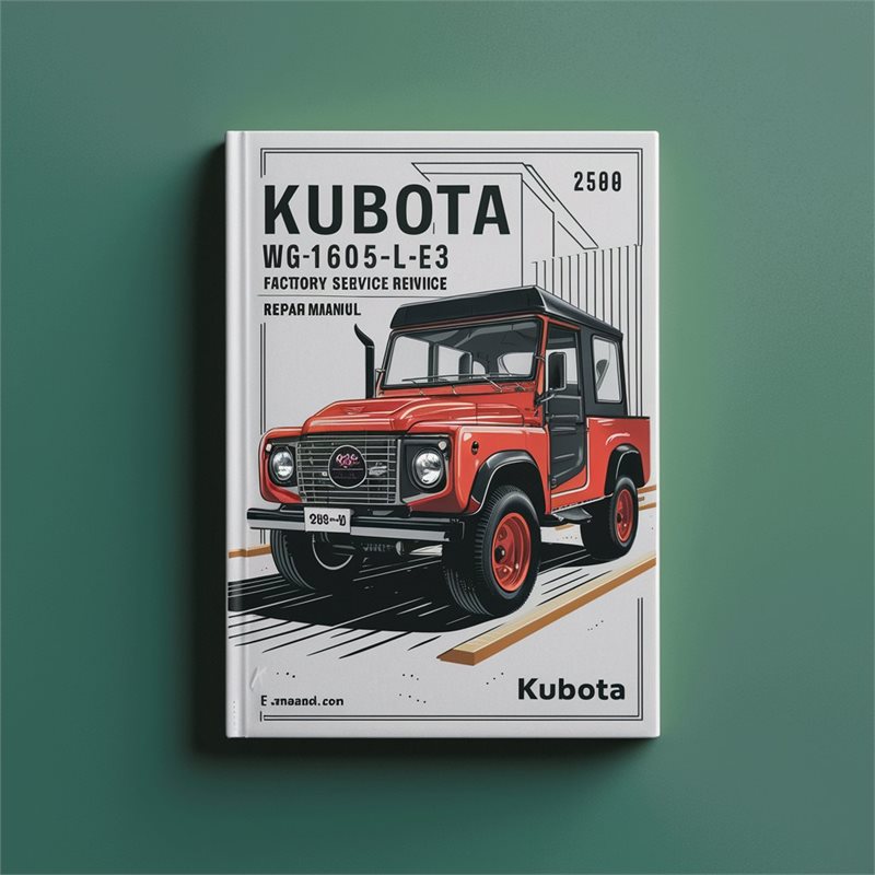 Kubota WG1605-L-E3 Engine Factory Service Repair Manual 