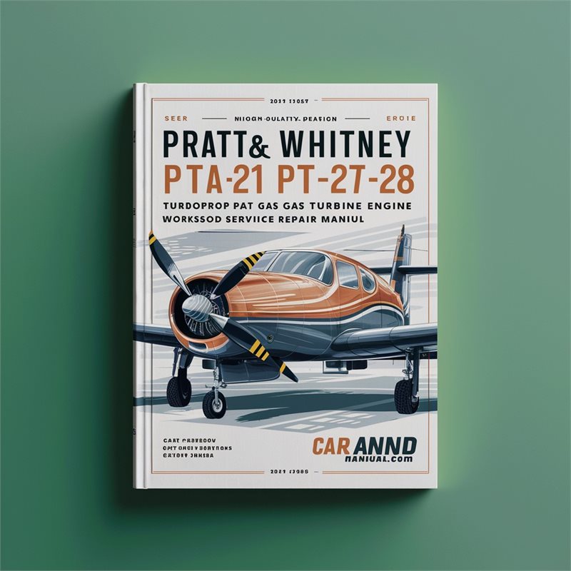 Pratt & Whitney PT6A PTA-21 PTA-27 PTA-28 Turboprop Gas Turbine Engine Parts & Complete Workshop Service Repair Manual 