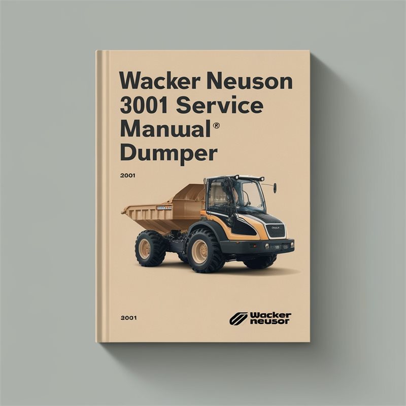 Wacker Neuson 3001 Service Repair Manual Dumper 
